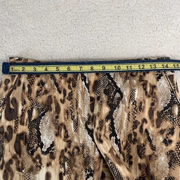 Chicos SO Slimming Animal Print Snake Python Skinny Ankle Capris X-Small Brown - Picture 6 of 8